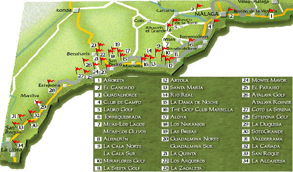 Golf Courses Map